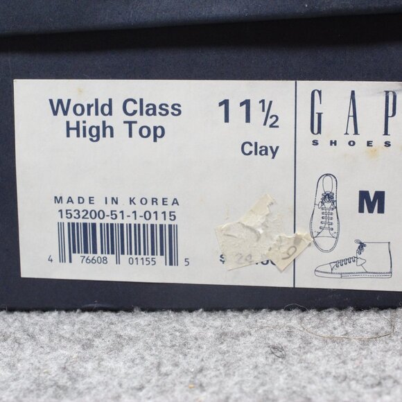 Gap Mens World Class High Top Sneakers, Royal Red Maroon Clay, Men's Size 11.5 - Picture 2 of 15